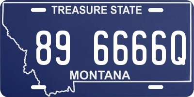 MT license plate 896666Q