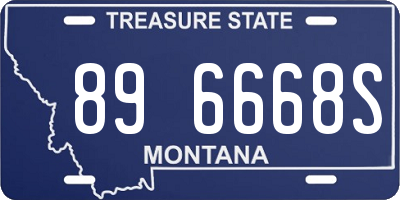 MT license plate 896668S