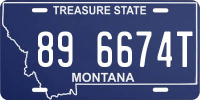 MT license plate 896674T