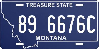 MT license plate 896676C