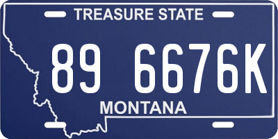 MT license plate 896676K