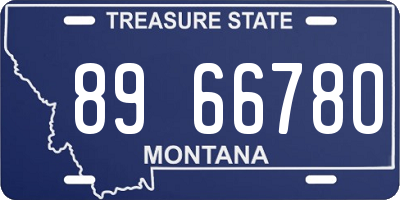 MT license plate 896678O
