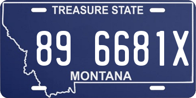 MT license plate 896681X