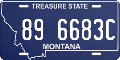 MT license plate 896683C