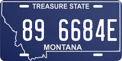 MT license plate 896684E