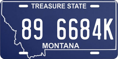 MT license plate 896684K