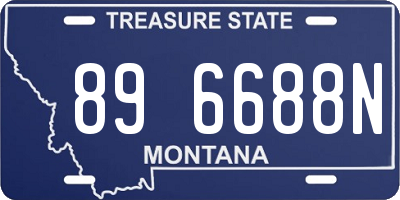MT license plate 896688N