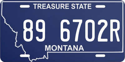 MT license plate 896702R