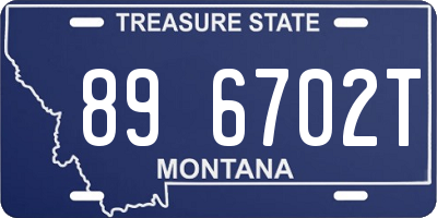 MT license plate 896702T