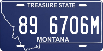 MT license plate 896706M