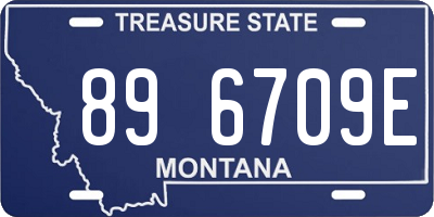MT license plate 896709E