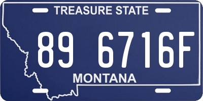 MT license plate 896716F