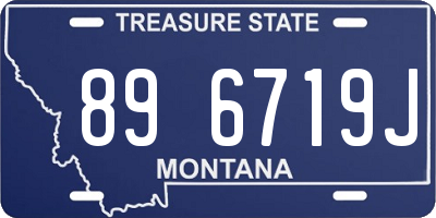 MT license plate 896719J