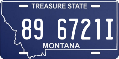 MT license plate 896721I