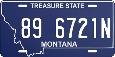 MT license plate 896721N