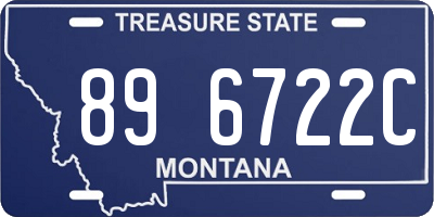 MT license plate 896722C