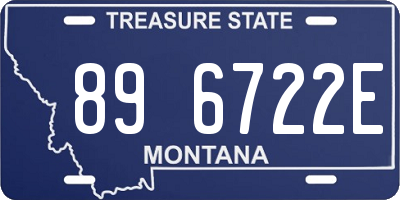 MT license plate 896722E