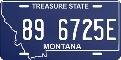 MT license plate 896725E