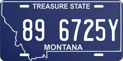 MT license plate 896725Y