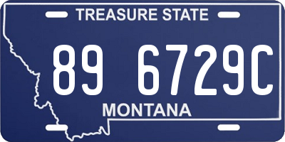 MT license plate 896729C
