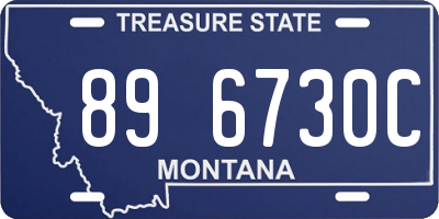 MT license plate 896730C