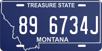 MT license plate 896734J