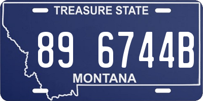MT license plate 896744B