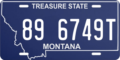MT license plate 896749T