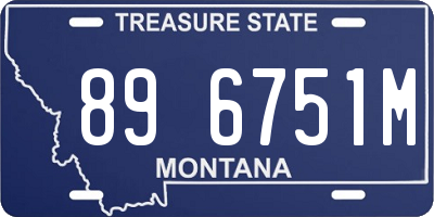 MT license plate 896751M