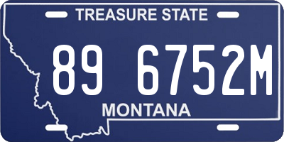 MT license plate 896752M