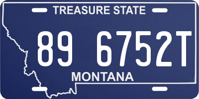 MT license plate 896752T