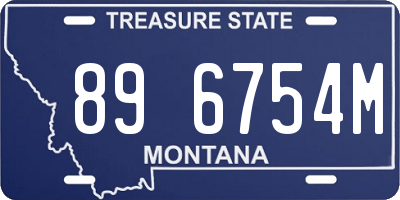 MT license plate 896754M