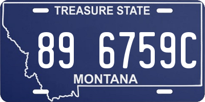 MT license plate 896759C
