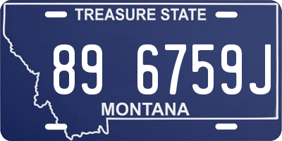 MT license plate 896759J