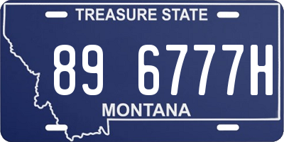MT license plate 896777H