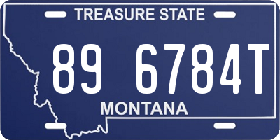 MT license plate 896784T