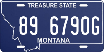 MT license plate 896790G