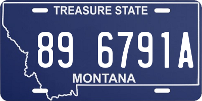 MT license plate 896791A