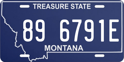 MT license plate 896791E