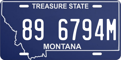 MT license plate 896794M