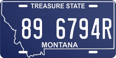 MT license plate 896794R