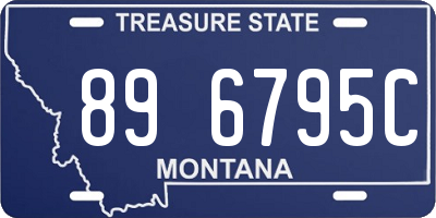 MT license plate 896795C