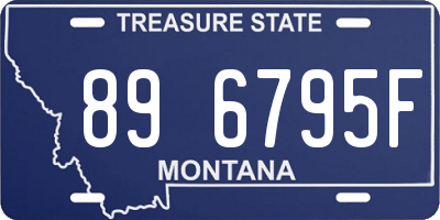 MT license plate 896795F