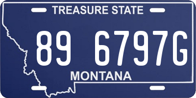 MT license plate 896797G