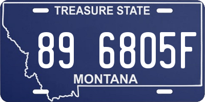 MT license plate 896805F