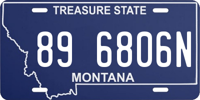 MT license plate 896806N