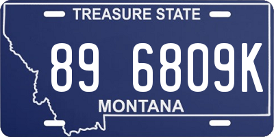 MT license plate 896809K