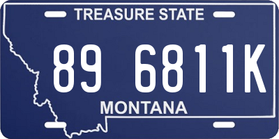 MT license plate 896811K