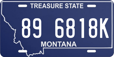 MT license plate 896818K