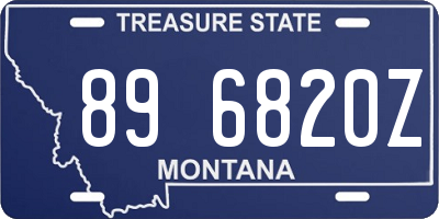 MT license plate 896820Z